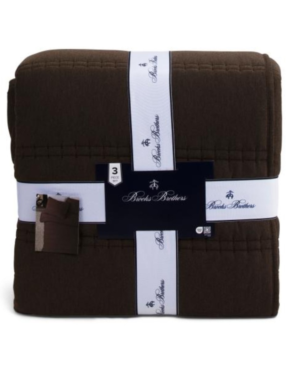Brooks Brothers Chocolate Quilt Set